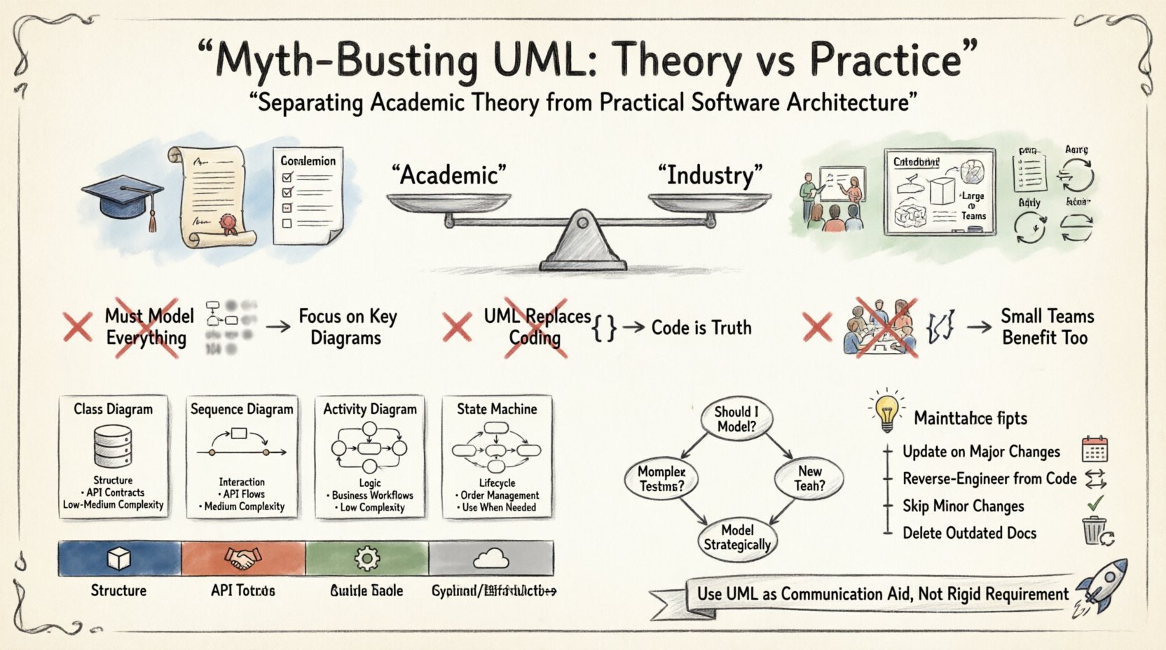 Myth-Busting UML: Separating Academic Theory from Practical Software ...